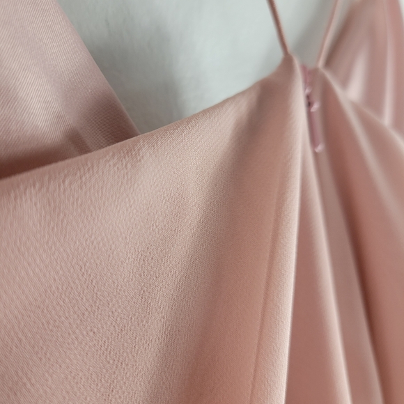 Jenny Yoo Inesse Chiffon Blouson Spaghetti Strap Flowy A Line Maxi Dress Gown - Picture 10 of 11